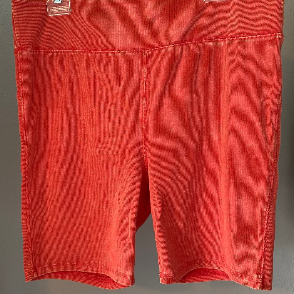 Anthropologie Orange Bike Shorts